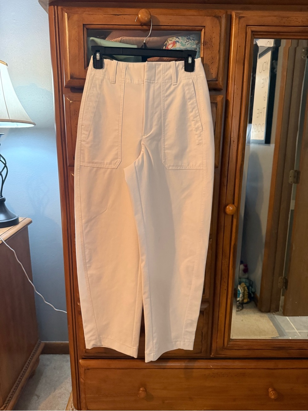 Athleta White Wide-Leg Utility Pants